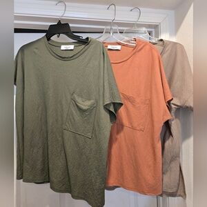 Carly Jean Los Angeles - Lot of 3 Linen Type Tops, Size Med